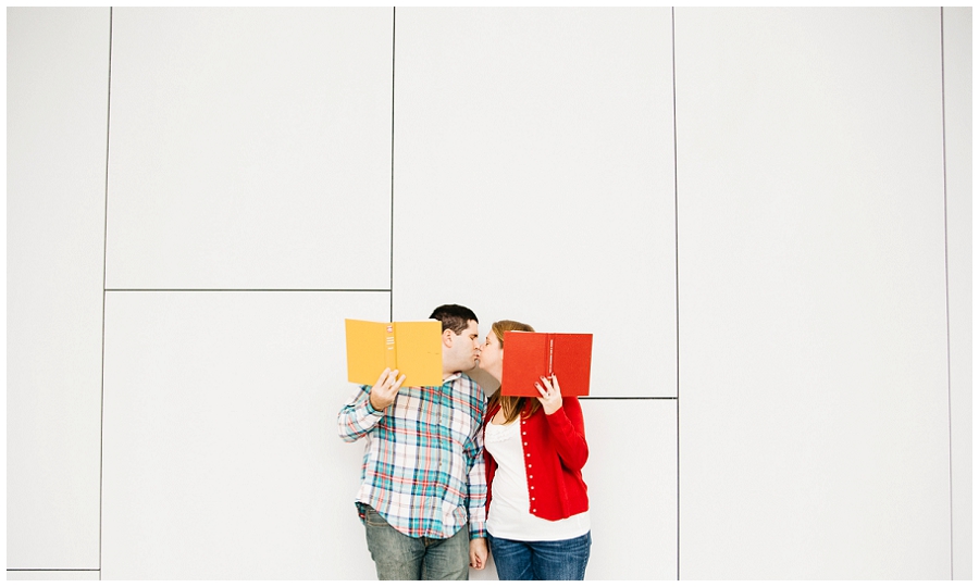 library engagement photos in Raleigh, North Carolina