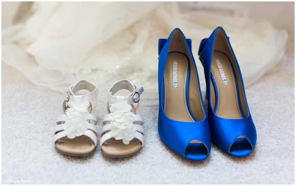 Mommy and Daughter wedding day shoes