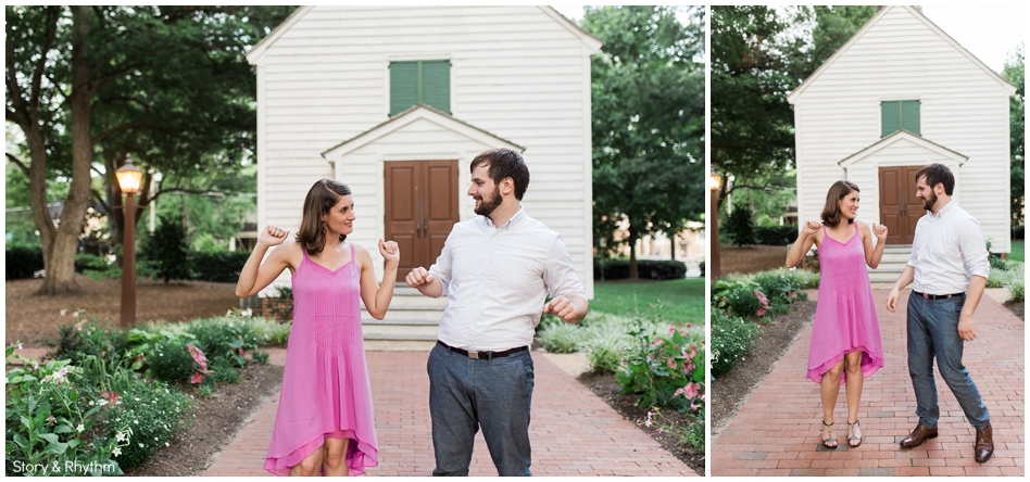 Fun engagement photos in Raleigh, North Carolina