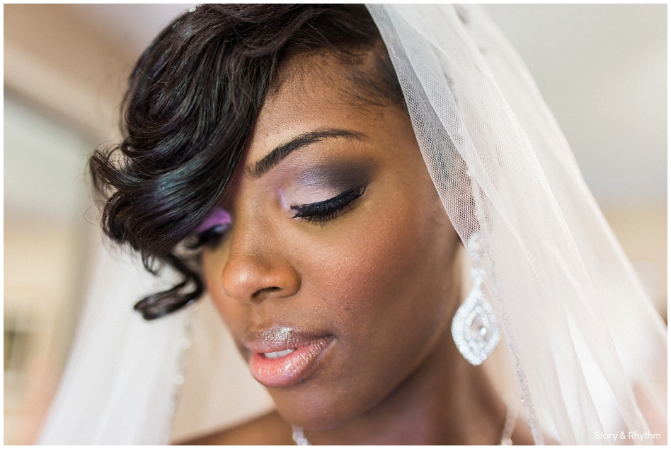 Beautiful makeup for the bride in Greensboro, North Carolina