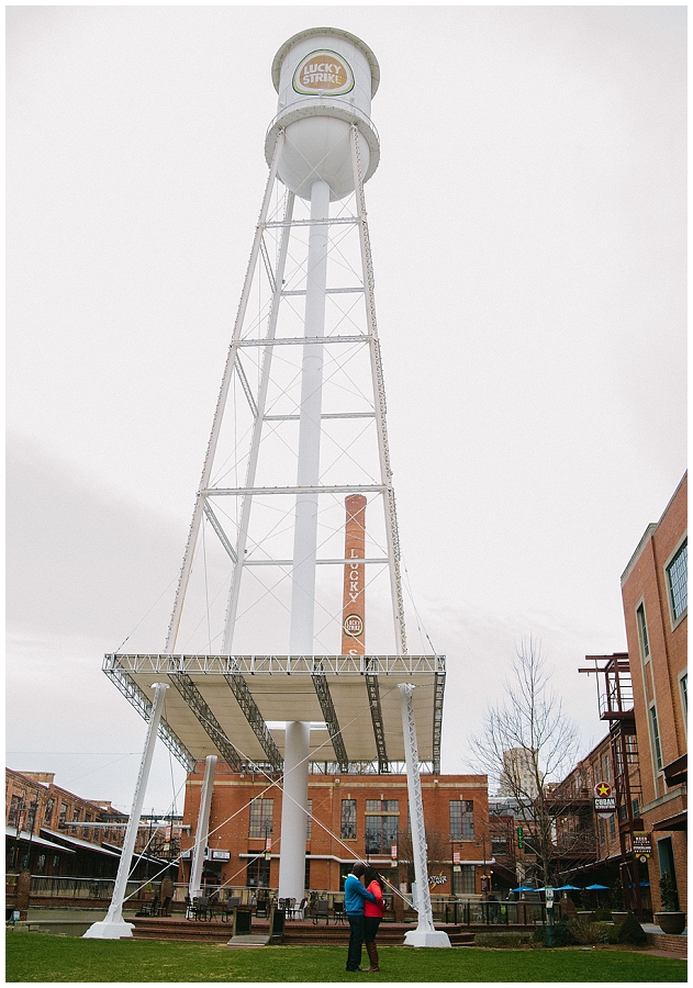 American Tobacco engagement photos in Durham NC