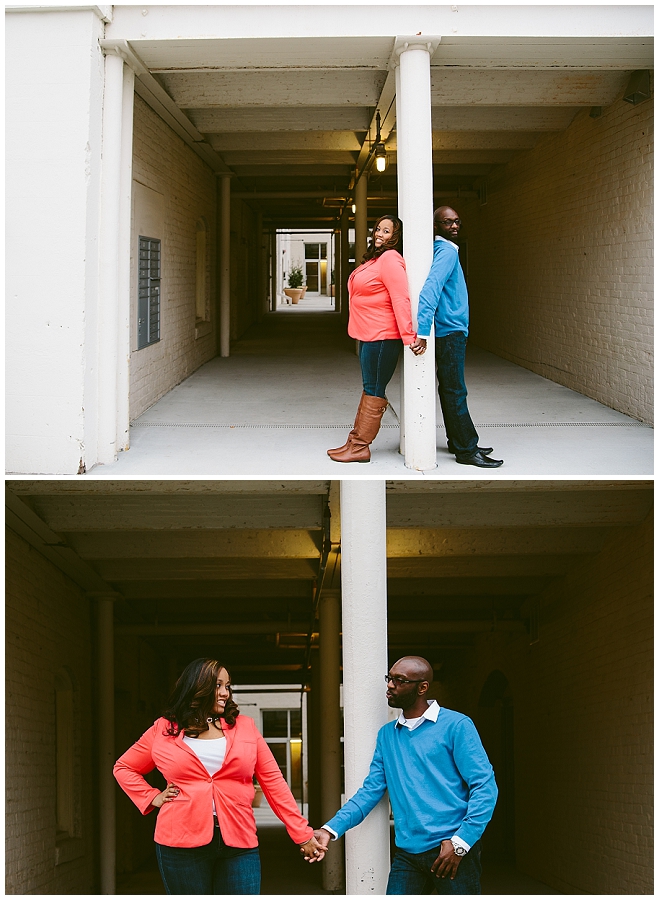 American Tobacco engagement photos in Durham NC