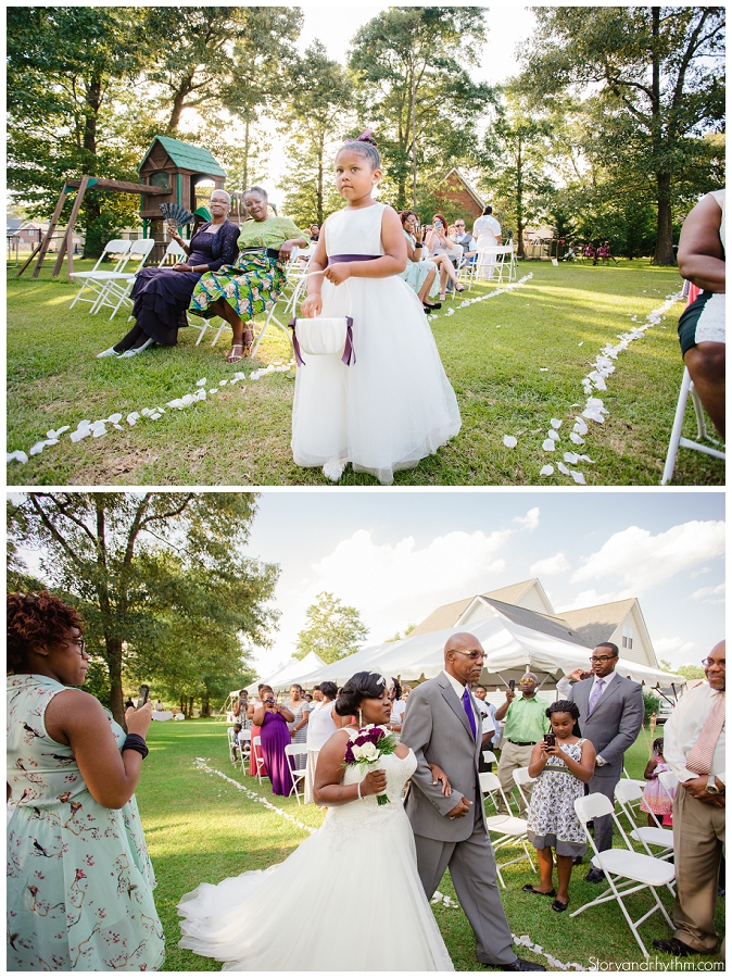 Backyard wedding in Goldsboro NC