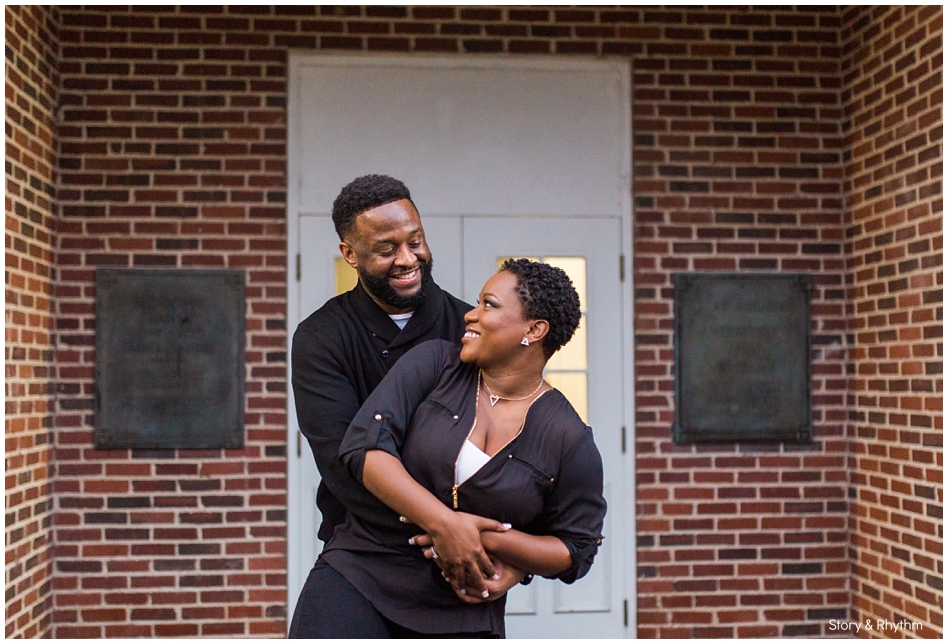 Engagement photos at Campbell University