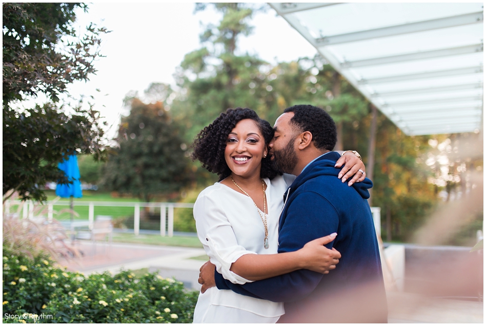 Engagement photos at WRAL Azalea Gardens