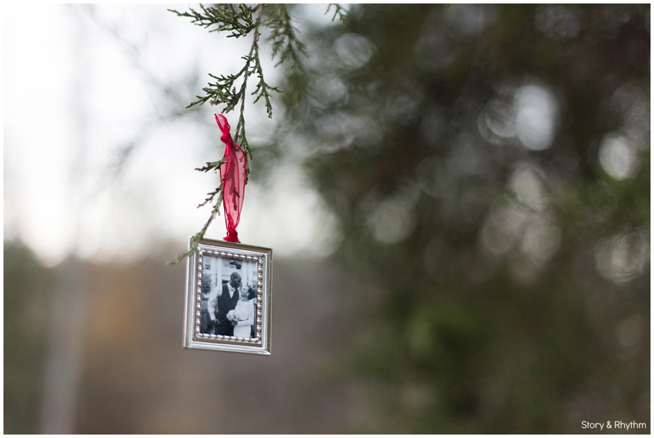 DIY Christmas ornaments with wedding photos