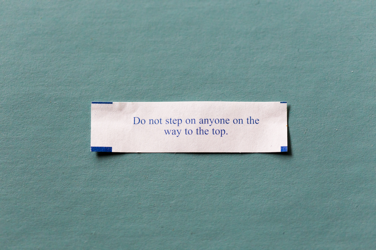 Message about making it to the top