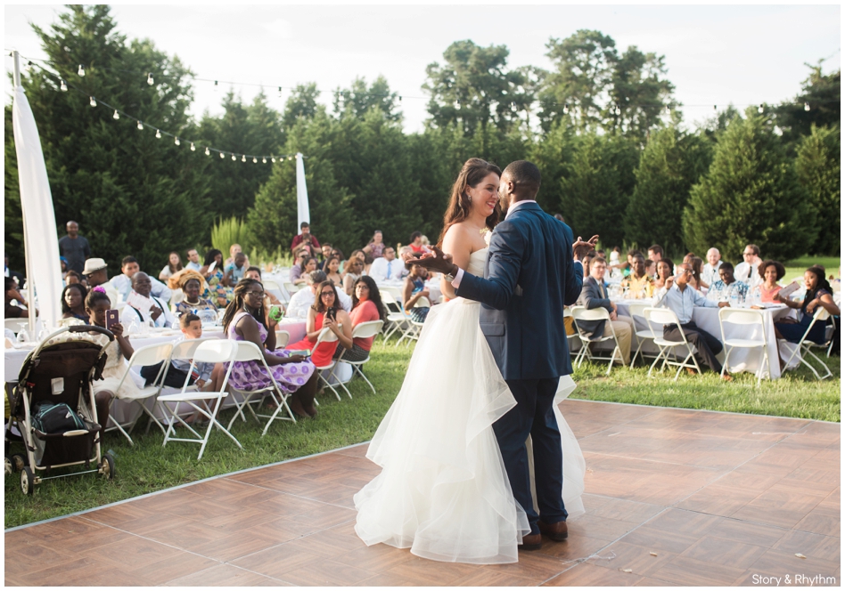 Outdoor reception at the Rand Bryan House in Garner, NC