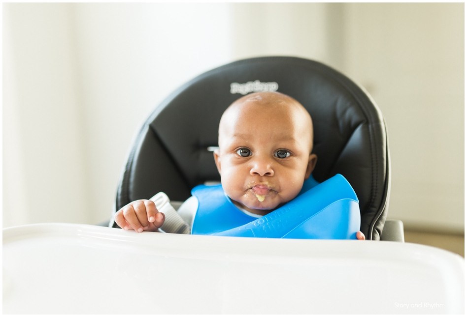 First time trying baby foods