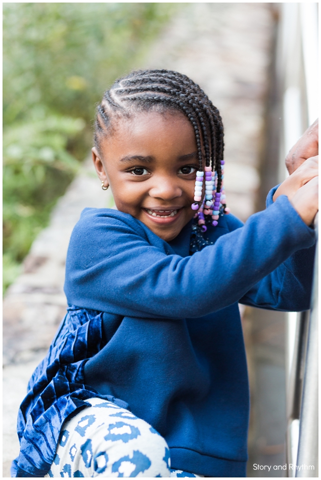 Family photos at Yates Mill Pond Park