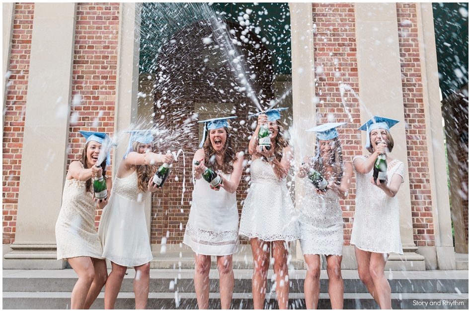 Champagne senior photos at UNC