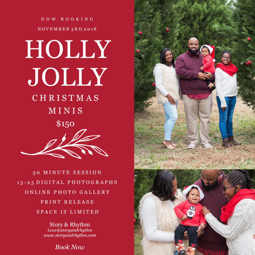 Holiday mini photo sessions in Raleigh NC