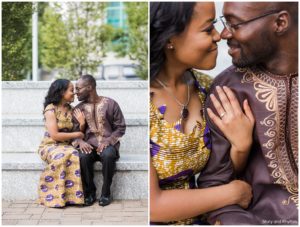 engagement photos in african traditional clothing
