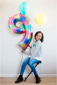 9th birthday photo shoot at home