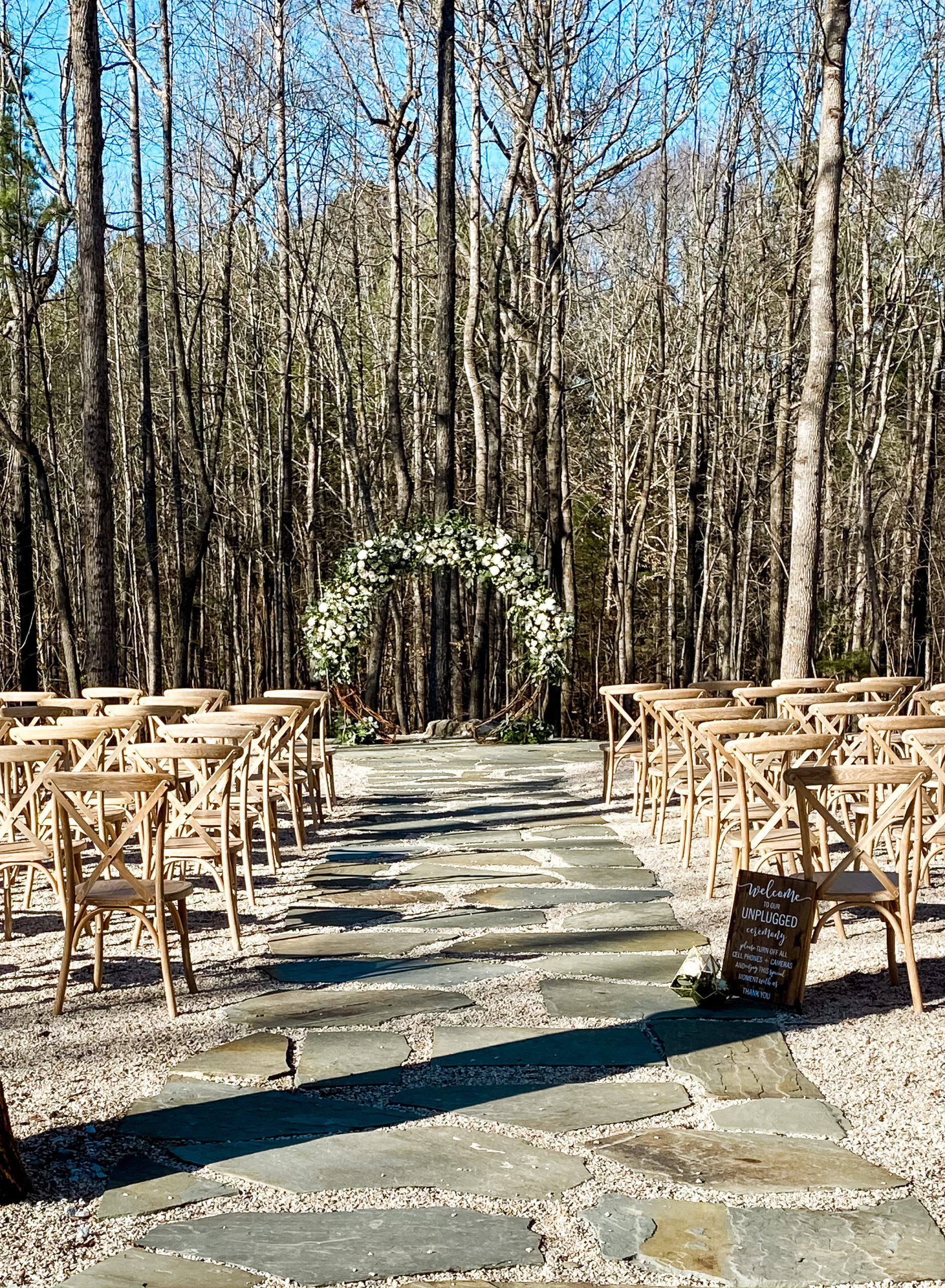 Wedding ceremony at Carolina Grove weddings