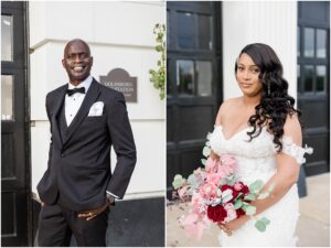 Bride and groom portraits at the Firehouse