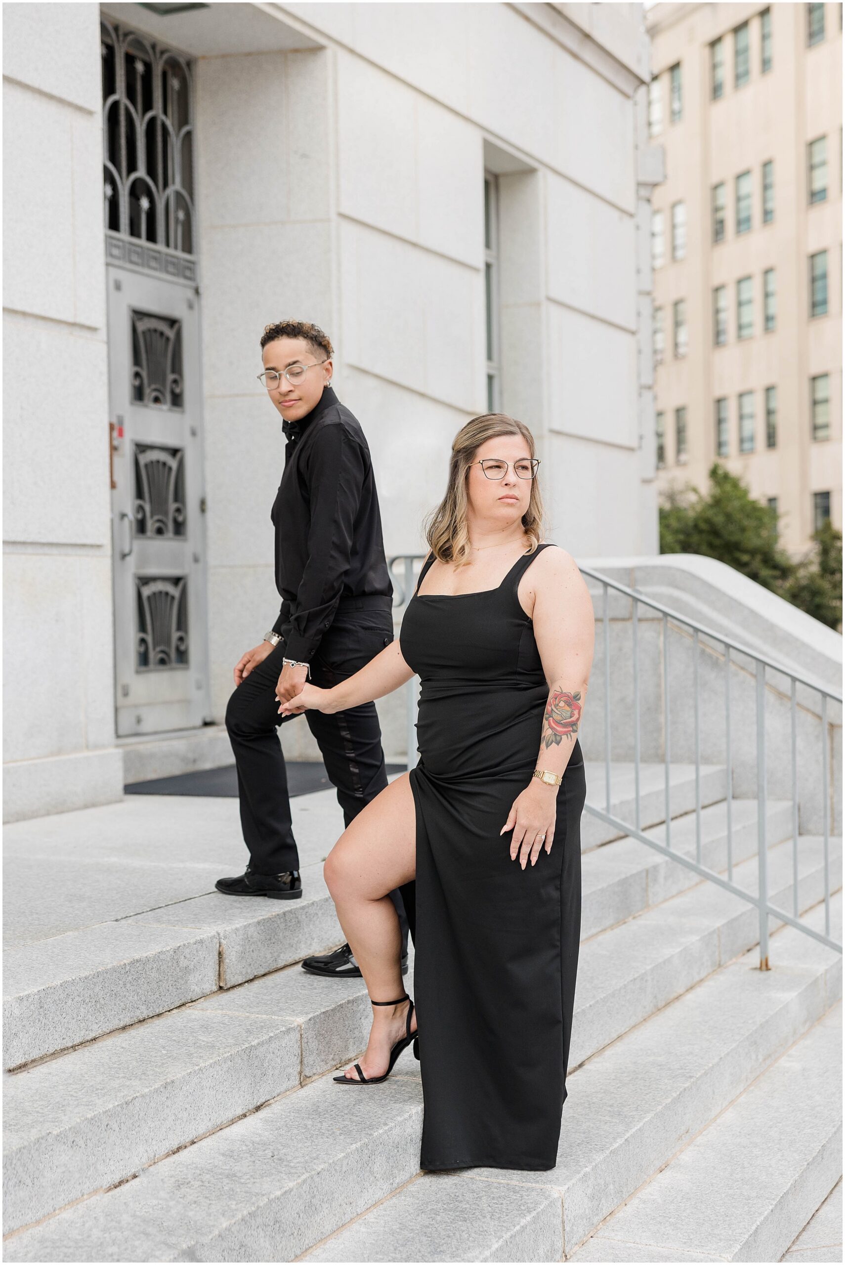 Engagement photos in downtown Raleigh
